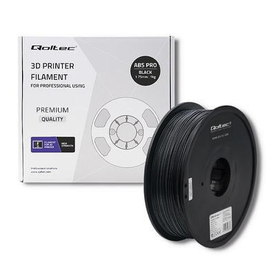 Product Filament Qoltec For 3d Print Abs Pro, 1.75mm, Black base image