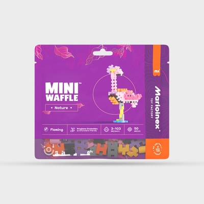 Product Παιχνίδι Κατασκευής Blocks Mini Waffle Marioinex Nature - Flamingo 50 Pcs base image