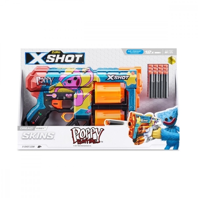 Product Παιδικό Όπλο Δράσης Zuru X-Shot Blaster Skins Series Dread 12 Darts Kissy base image