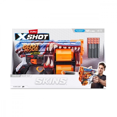 Product Παιδικό Όπλο Δράσης Zuru X-Shot Blaster Skins Dread (12 Darts) Color Beast base image