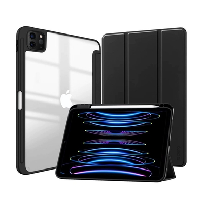 Product Θήκη Tablet Crong Primefolio For Ipad Pro 11 (2022-2021) Ipad Air 11 M2 (2024) Ipad Air 10.9 (5-4 Gen.) Black/Transparent base image