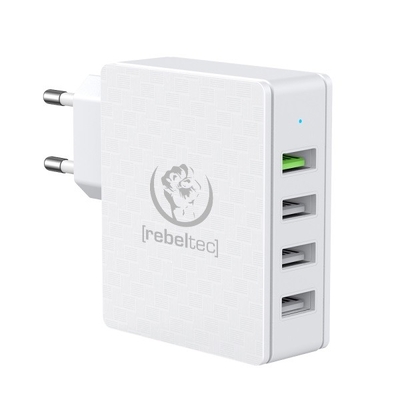 Product Φορτιστής Πρίζας Rebeltec Fast Qc3.0 Techn Ology 4 Usb Ports base image