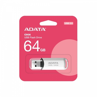 Product USB Stick 64 GB Adata Pendrive C906 Usb2.0 White base image