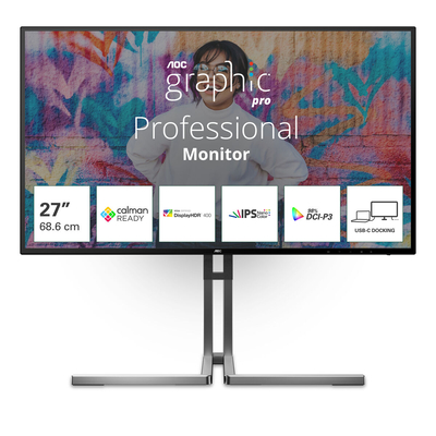 Product Monitor 27" AOC U27U3CV 4K Ultra HD 60 Hz base image