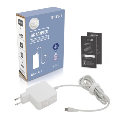 Product Τροφοδοτικό Laptop Mitsu Ac Usb Type C 45w (White) base image