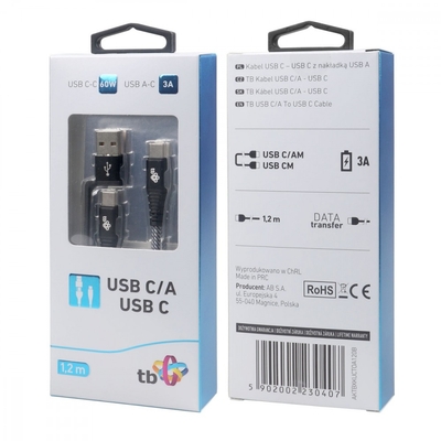 Product Καλώδιο Tb Usb A/C - Usb C 1,2 M Black base image
