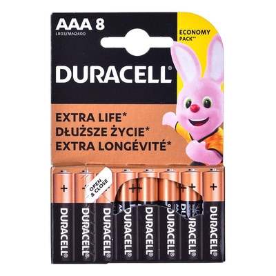 Product Μπαταρίες Αλκαλικές Duracell 8x LR03 AAA Single-use base image