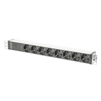 Product Πολύπριζο Ασφαλείας Digitus socket strip with aluminum profile and backup fuse - 2 m base image