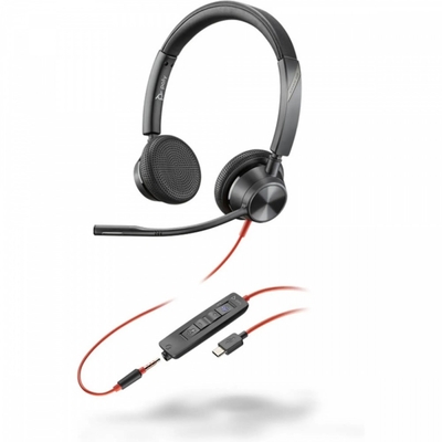 Product Headset Poly Blackwire 3325 St Ms Usb-C 3.5mm 8x222a base image
