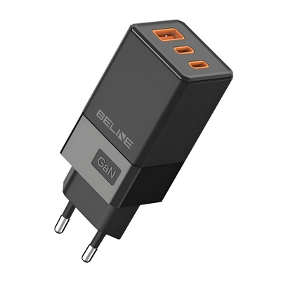 Product Φορτιστής Πρίζας Beline 65w Gan 2xusb-C +Usb-A Only Head Black base image