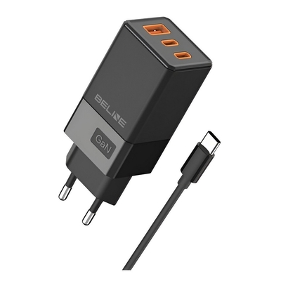 Product Φορτιστής Πρίζας Beline 65w Gan 2xusb-C +Usb-A + Usb-C Cable Bl base image