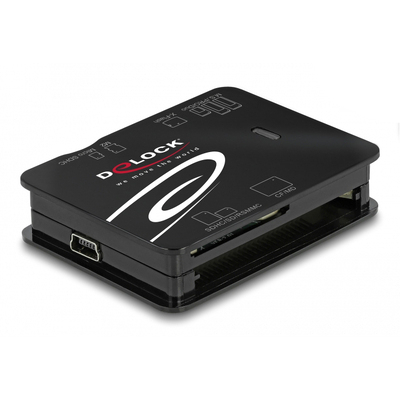 Product Card Reader Delock 91007 για Micro SD/SD/CF/MS/xD/M2, μαύρο base image