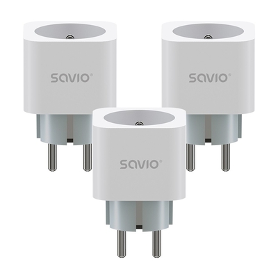 Product Smart Μονόπριζο Savio WiFi smart socket 3pack AS-01 base image
