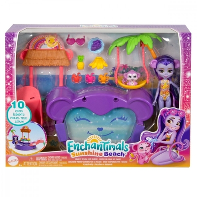 Product Κούκλα Mattel Enchantimals Tropical Pool Set + Monkey  base image