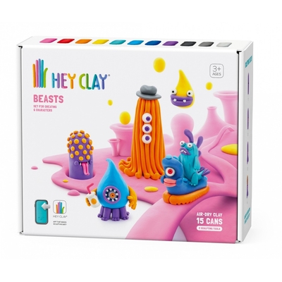 Product Παιχνίδι Κατασκευής Tm Toys Plastic Mass Hey Clay Bestie 15 Cans base image