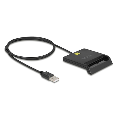 Product Card Reader Delock 91724 για Smart Card, USB Σύνδεση, 480Mbps, Μαύρο base image