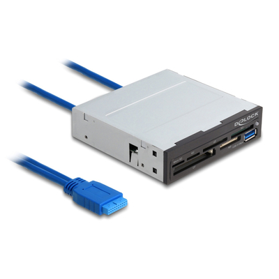 Product Card Reader Delock USB 19-pin 91759, CF/SD/micro SD/xD/MS/M2/USB, 5Gbps base image