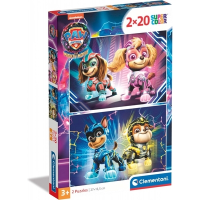 Product Παζλ 2 X 20 Κομμάτια Super Color Paw Patrol The Mighty Movie base image