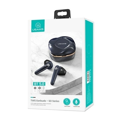 Product Bluetooth Headset Usams Tw S 5.0 Sd Series Blue base image