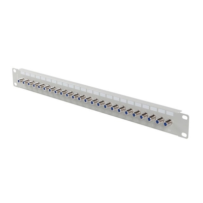 Product Patch Panel Lanberg 24 ports 19 inches Type F grey base image