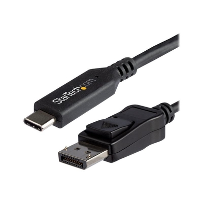 Product Καλώδιο USB StarTech USB-C to DisplayPort - 8K 30Hz - HBR3 - Thunderbolt 3 compatible - CDP2DP146B - Black base image