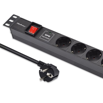 Product Πολύπριζο Qoltec For Rack 19 1u,16a,Pdu,6xschuko,1.8 base image