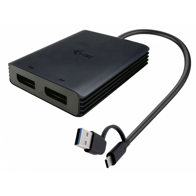 Product Αντάπτορας i-tec Video Usb-A/Usb-C Dual 4k/60 Hz Displayport base image