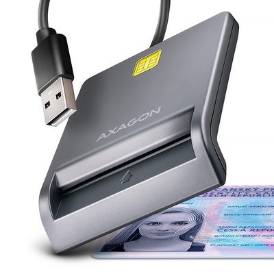 Product Card Reader Axagon Smart Cre-Sm3t Usb 1.3m base image