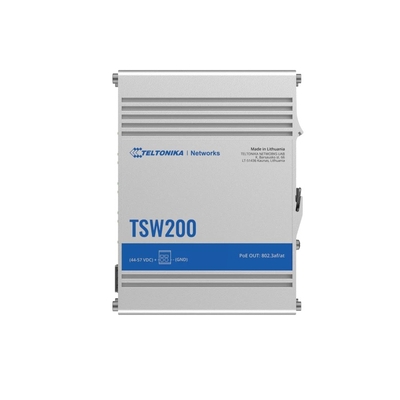 Product Network Switch Teltonika Industrial TSW200 2xSFP 8xPoE+ 8xGbE base image