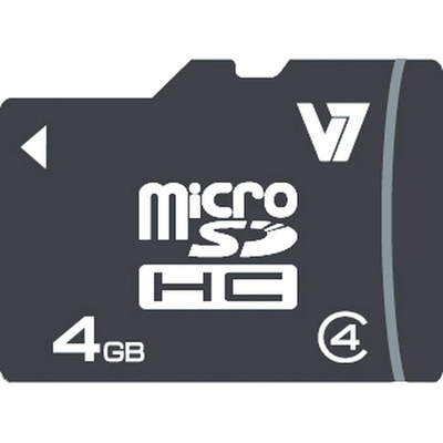 Product Κάρτα micro SD V7 VAMSDH4GCL4R-2E 4GB base image