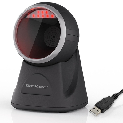 Product Barcode Scanner Qoltec 1d,2d Qr Code Stationary base image