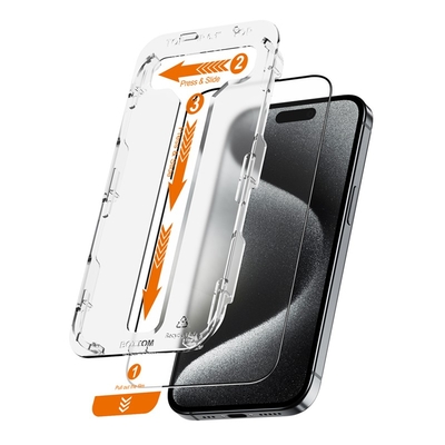 Product Screen Protector Crong Tempered glass iPhone 15 Pro (2 pieces) EasyS base image