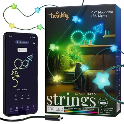 Product Διακοσμητικό Φωτιστικό Twinkly Candies 200 LED RGB Green Star base image