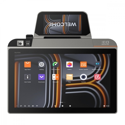 Product POS Sunmi Terminal D3 Mini GMS, Android 13, 10.1+4 inch, 3/32GB, 1 MP camera, 4G base image