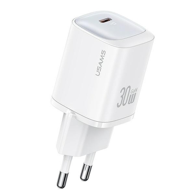 Product Φορτιστής Πρίζας Usams 30w Gan Usb-C Fast Charging White base image