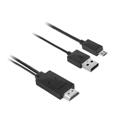 Product Καλώδιο HDMI 1.3 Cable HDMI male - MHL 0.2m Μαύρο base image