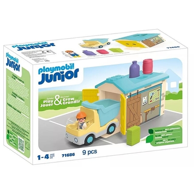 Product Φιγούρα Playmobil Set Junior 71686 Construction Truck With Garage base image