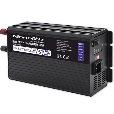 Product Φορτιστής Μπαταρίας Qoltec for LiFePO4 AGM GEL SLA batteries 20A base image