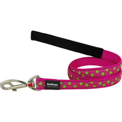 Product Λουρί Σκύλου Red Dingo STYLE STARS LIME ON HOT PINK 2 x 120 cm base image