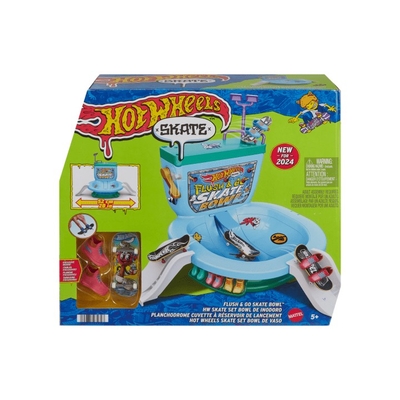 Product Hot Wheels Set Skate Flush And Go Skate Bowl Fingerboard base image