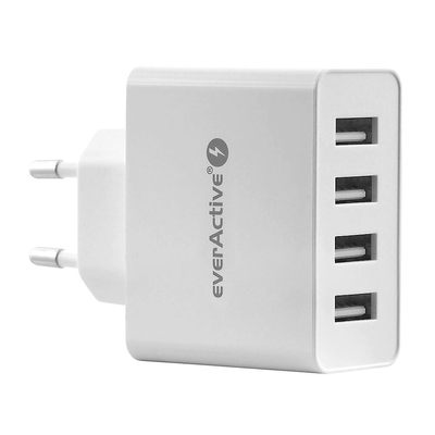 Product Φορτιστής Πρίζας Everactive Phone 4x Usb 5a White base image