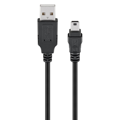 Product Καλώδιο USB Goobay 2.0 σε USB Mini 93623, Copper, 1.5M, Μαύρο base image