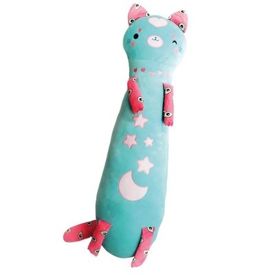 Product Λούτρινο Nice Mascot Momomi Glow In The Dark Cat Dark Turquoise 60 Cm base image