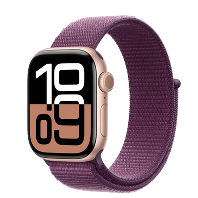 Product Smartwatch Apple Watch Series 10 GPS 42 mm Rose Gold Aluminium with Plum Sport base image