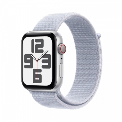 Product Apple Watch Se Gps + Cellular 40 Mm Silver Aluminium Case With Blue Cloud Sport Loop base image