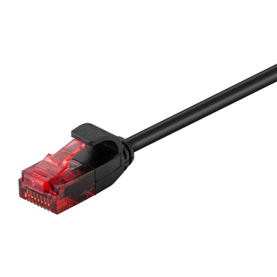 Product Καλώδιο Δικτύου Goobay 93714, CAT 6 U/UTP, slim, copper, 1m, μαύρο base image