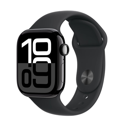 Product Smartwatch Apple Watch Series 10 GPS + Cellular 42 mm Jet Black Aluminium with Black Sport - M/L base image