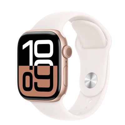 Product Smartwatch Apple Watch Series 10 GPS + Cellular 42 mm Rose Gold Aluminium with Light Blush Sport - M/L base image