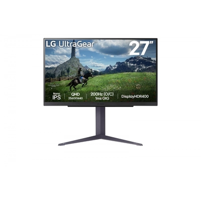 Product Monitor 27" Lg 27gs85q-B Qhd Ultragear 100hz, 1ms, 400cd, Hdmi, Dp, Usb, Pivot, Has base image