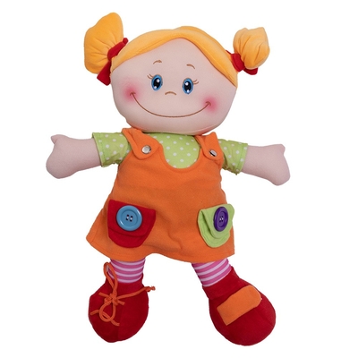 Product Κούκλα Askato Rag in a orange dress base image